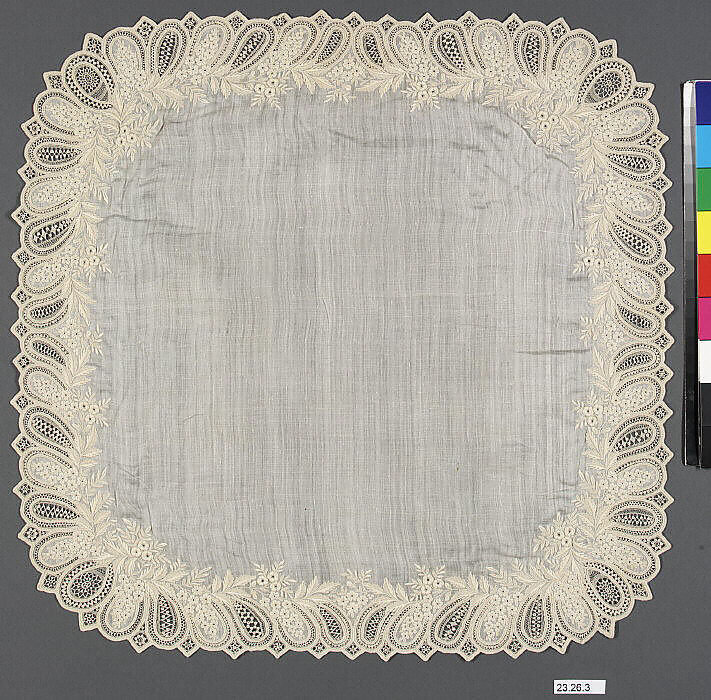 Handkerchief, Silk mull, French 