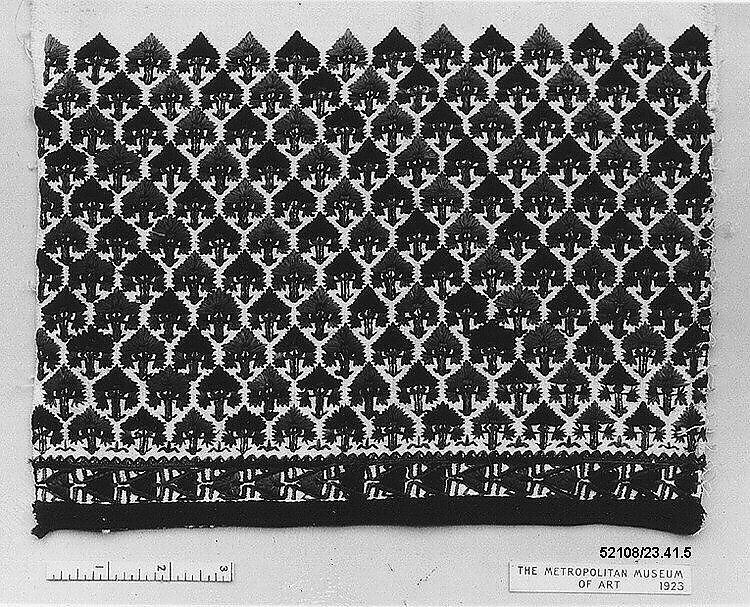 Cuff, Silk on cotton, Greek, Corinth