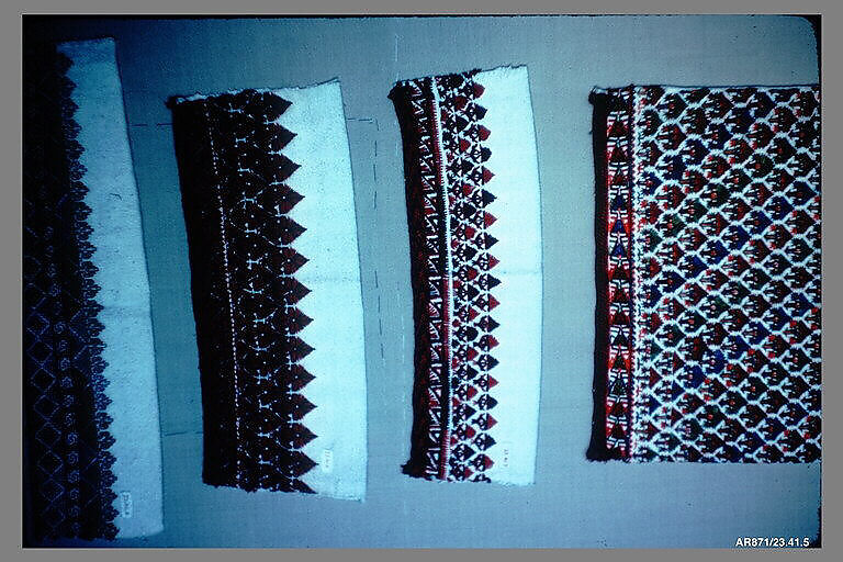 Cuff, Silk on cotton, Greek, Corinth