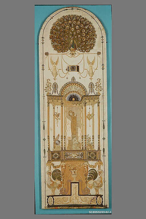Pair of wall panels, attributed to Jean Démosthène Dugourc (French, Versailles 1749–1825 Paris), Silk and metal thread on silk, French