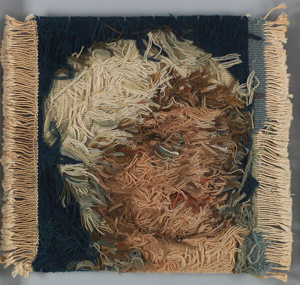 Head of a Woman, Designed by Sir Edward Burne-Jones (British, Birmingham 1833–1898 Fulham), Wool (15 warps per inch, 6 per cm.), British, Merton Abbey