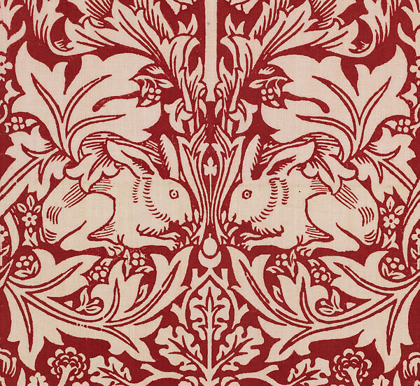 Brother Rabbit, Morris &amp; Company, Cotton / block-printed, British, Merton Abbey