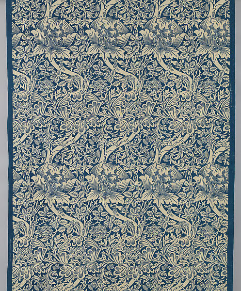 Rose and Thistle, Designed by William Morris (British, Walthamstow, London 1834–1896 Hammersmith, London), Cotton, British, Merton Abbey 