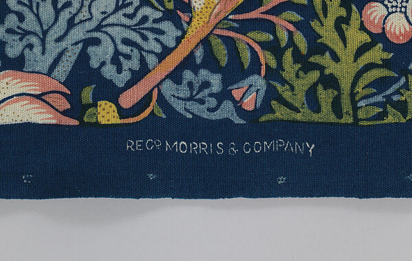 Strawberry Thief, Designed by William Morris (British, Walthamstow, London 1834–1896 Hammersmith, London) (registered on May 11, 1883), Cotton, British, Merton Abbey