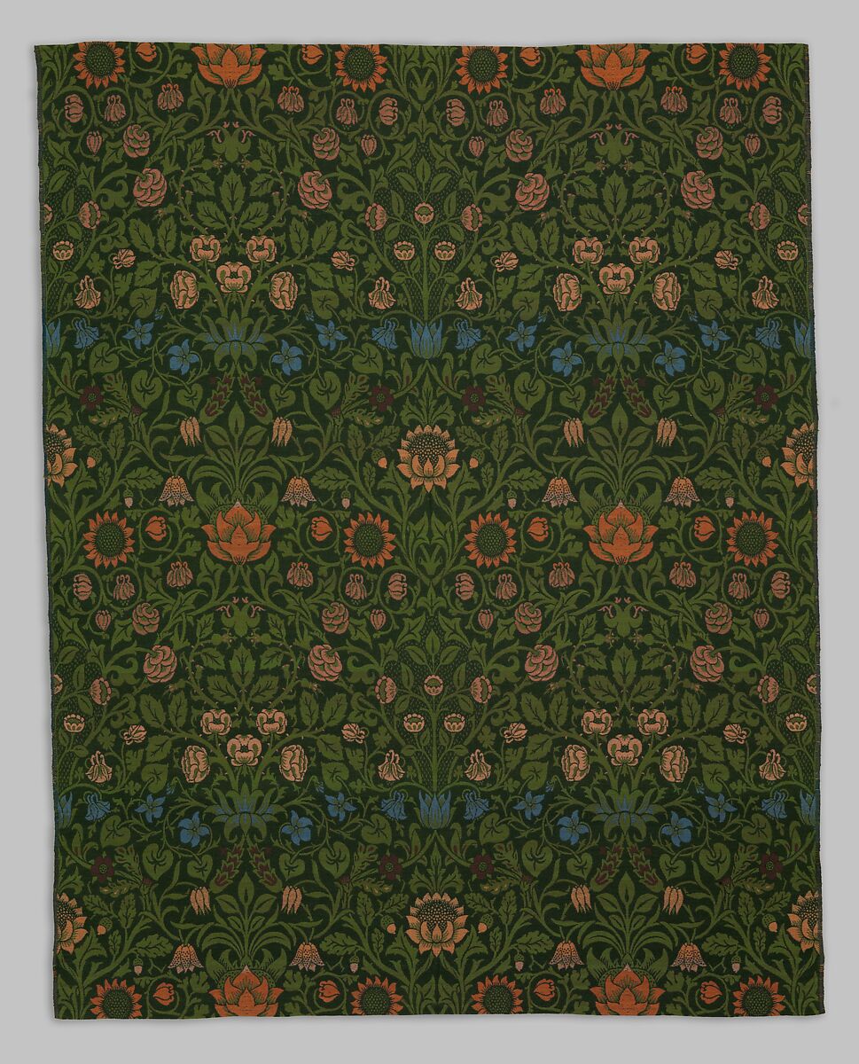 Violet and Columbine, Designed by William Morris (British, Walthamstow, London 1834–1896 Hammersmith, London), Wool, British, Merton Abbey, Surrey 