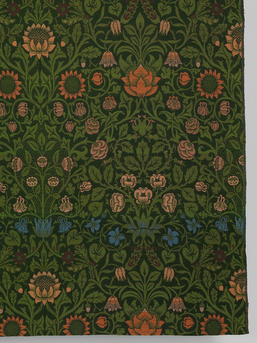 Violet and Columbine, Designed by William Morris (British, Walthamstow, London 1834–1896 Hammersmith, London), Wool, British, Merton Abbey, Surrey