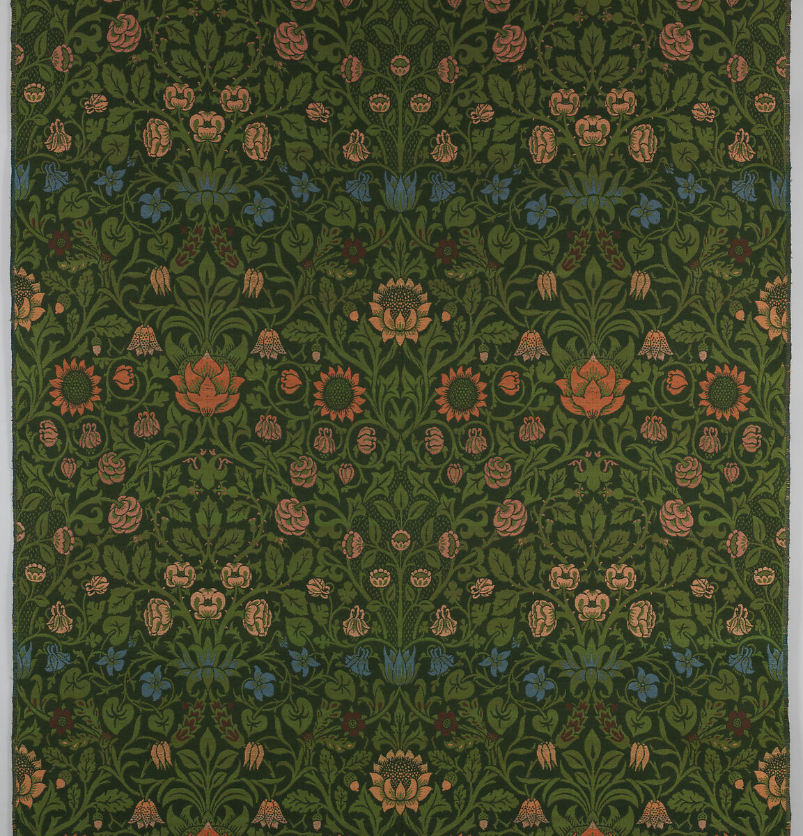 Violet and Columbine, Designed by William Morris (British, Walthamstow, London 1834–1896 Hammersmith, London), Wool, British, Merton Abbey, Surrey
