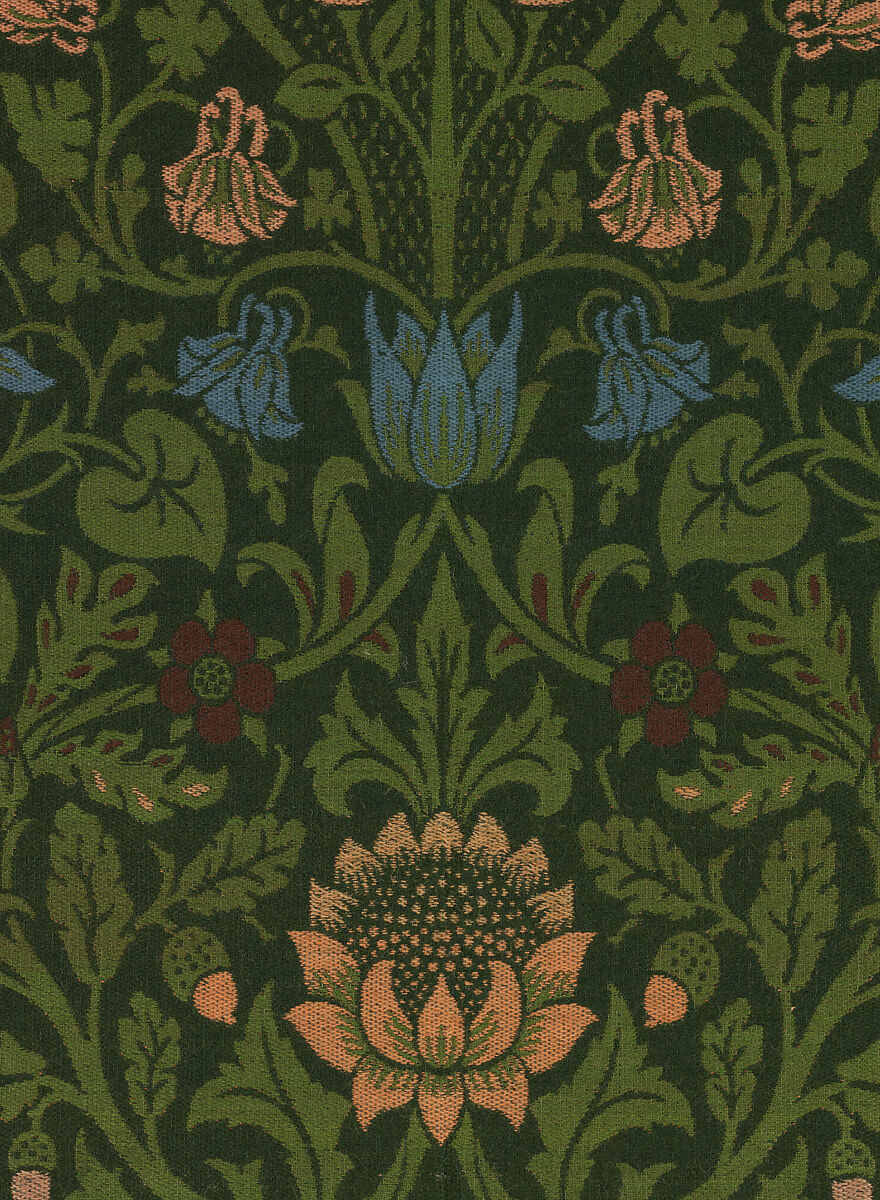 Violet and Columbine, Designed by William Morris (British, Walthamstow, London 1834–1896 Hammersmith, London), Wool, British, Merton Abbey, Surrey