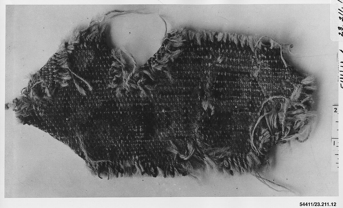 Rug fragment, Wool (Spanish knot, 72 to sq. in.; 3 weft threads inserted after each row of knots), Spanish 