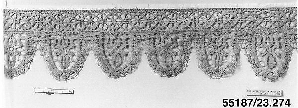 Strip, Silk, bobbin lace, Italian 