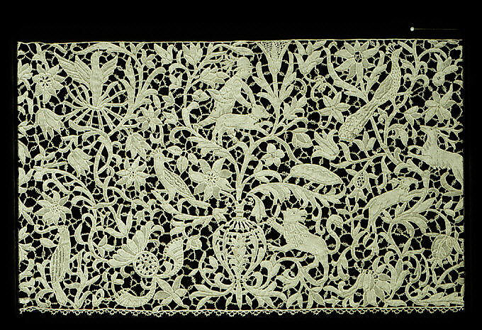 Flounce, Needle lace, Italian, Venice