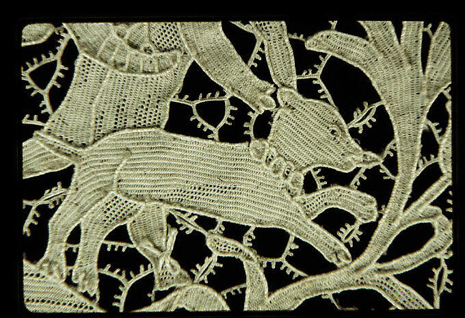 Flounce, Needle lace, Italian, Venice