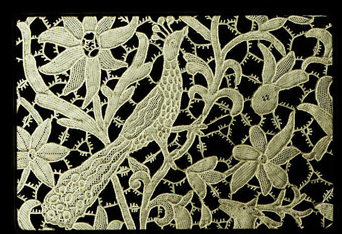 Flounce, Needle lace, Italian, Venice
