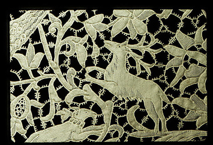 Flounce, Needle lace, Italian, Venice