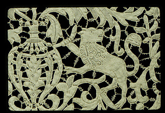 Flounce, Needle lace, Italian, Venice