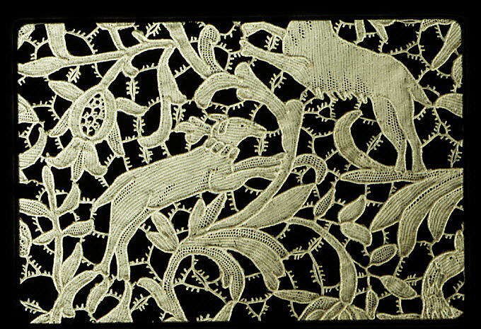 Flounce, Needle lace, Italian, Venice