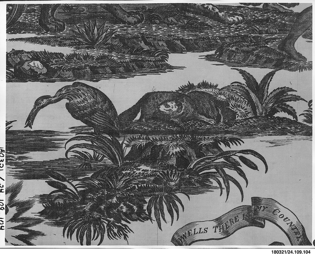 Apotheosis of Franklin, Cotton and linen, British