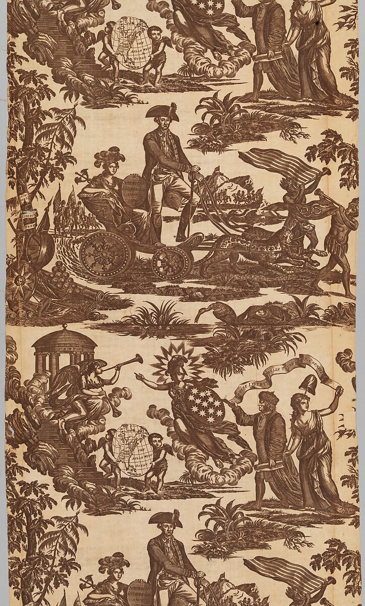 Apotheosis of Franklin, Cotton and linen, British