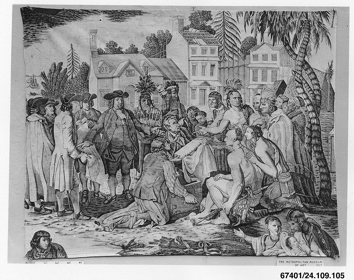 Penn's Treaty with the Indians, Cotton, British