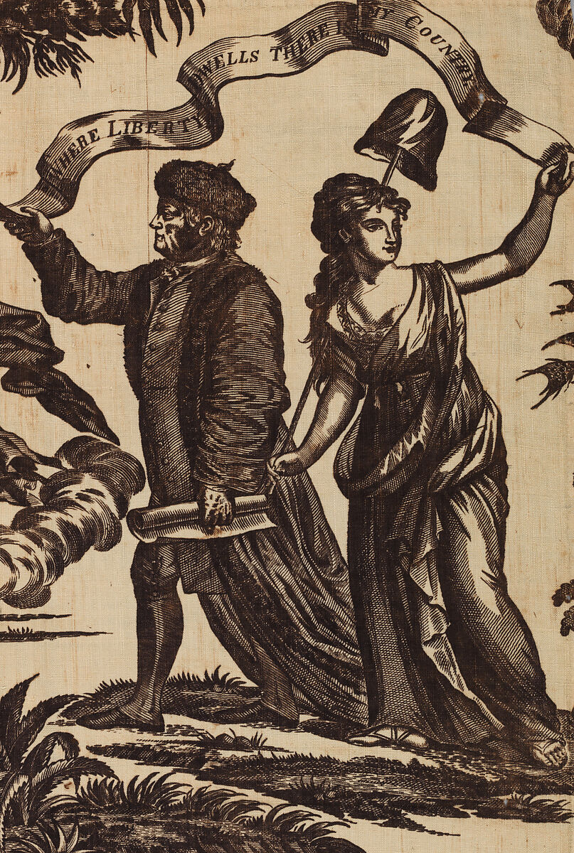 Apotheosis of Franklin, Cotton, linen, British