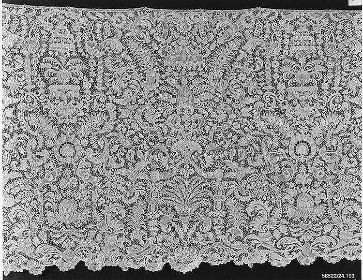 Flounce, Needle lace, French 