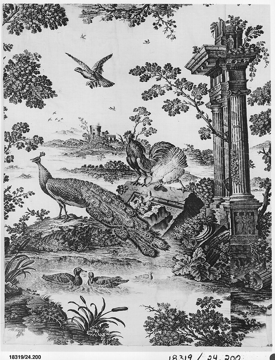 Printed cotton, Designed by Robert Jones, Cotton and linen, British, London