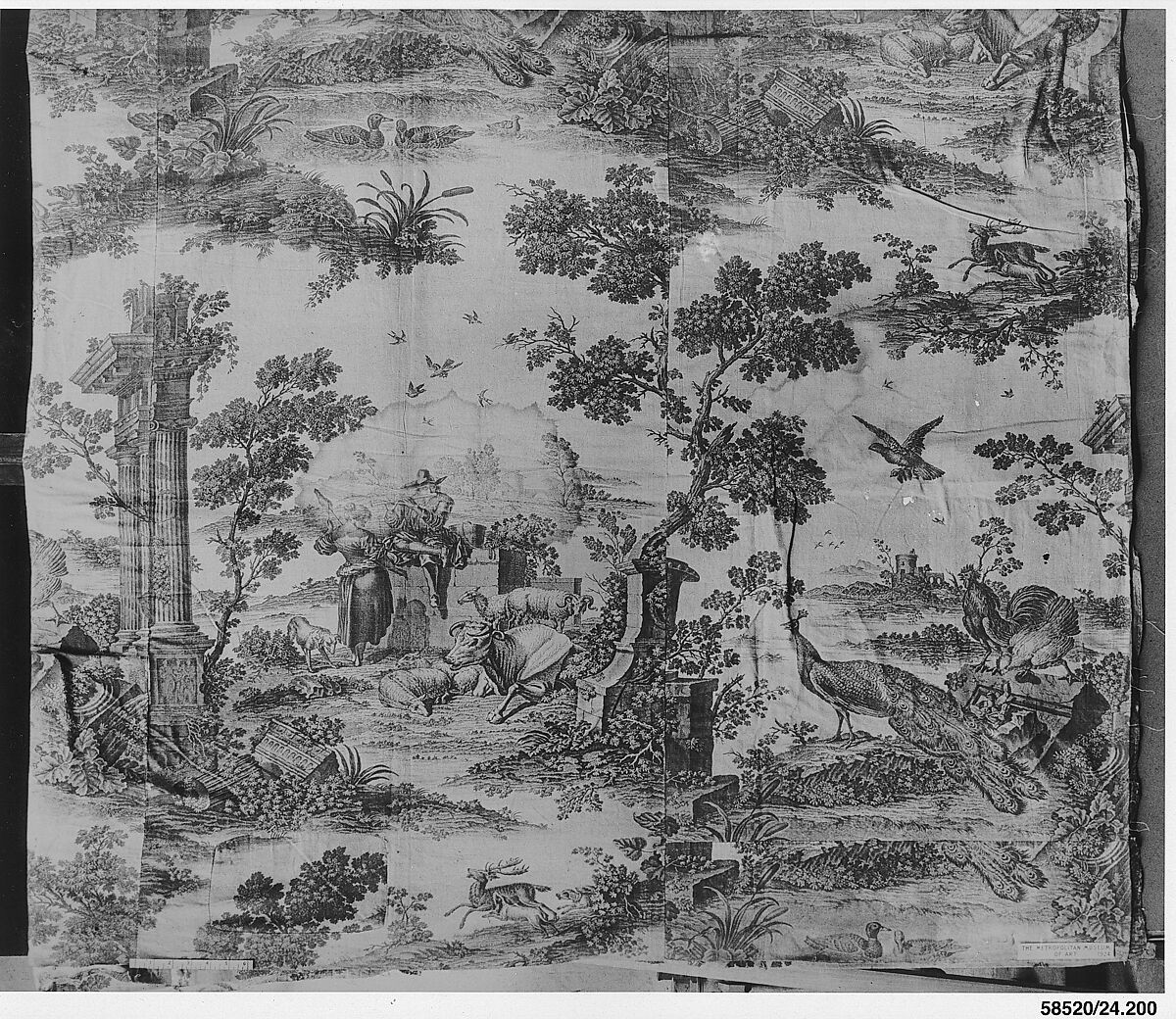 Printed cotton, Designed by Robert Jones, Cotton and linen, British, London