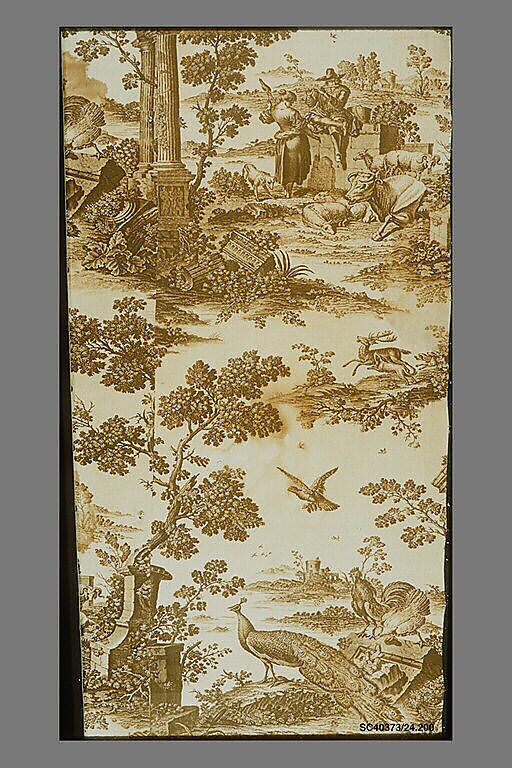 Printed cotton, Designed by Robert Jones, Cotton and linen, British, London