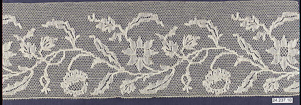 Strip, Machine made lace, French, Lille 