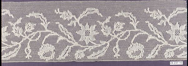 Strip, Machine made lace, French, Lille