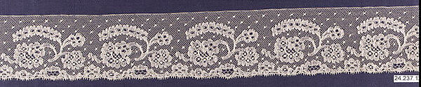 Strip, Machine made lace, French, Lille 