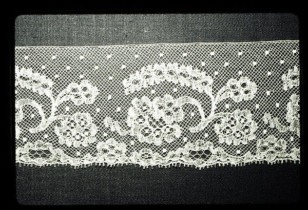 Strip, Machine made lace, French, Lille