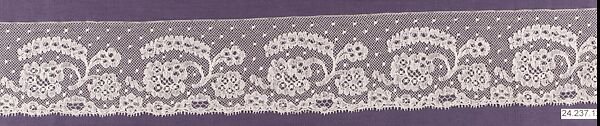 Strip, Machine made lace, French, Lille