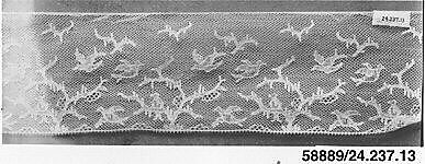 Strip, Machine made lace, Belgian, Mechlin