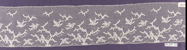 Strip, Machine made lace, Belgian, Mechlin