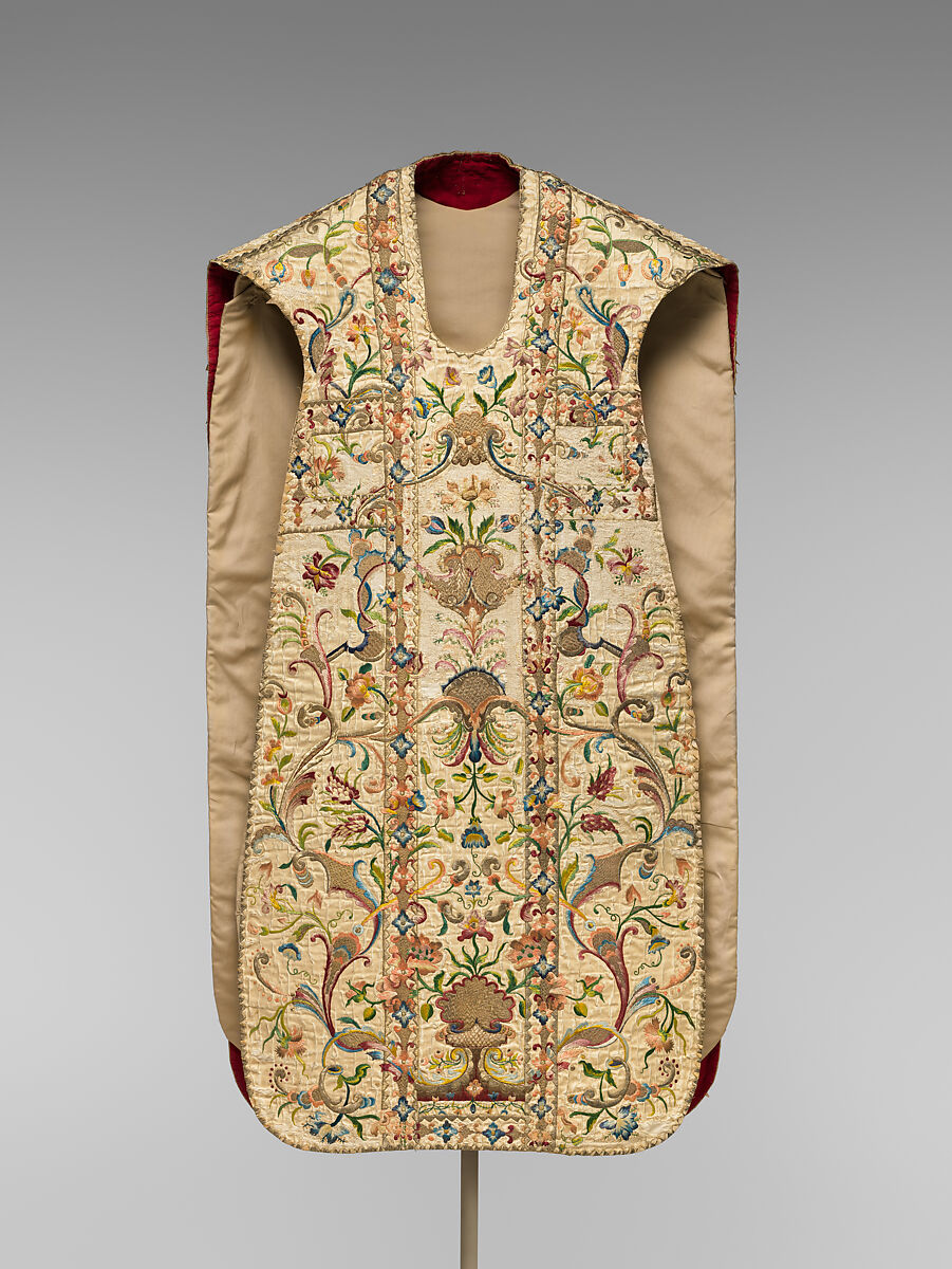Chasuble, Silk and metal thread on silk, Italian