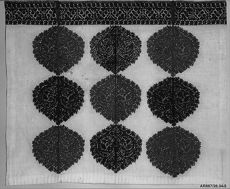 Sleeve, Silk on linen, Greek Islands, Astypalaia or Karpathos