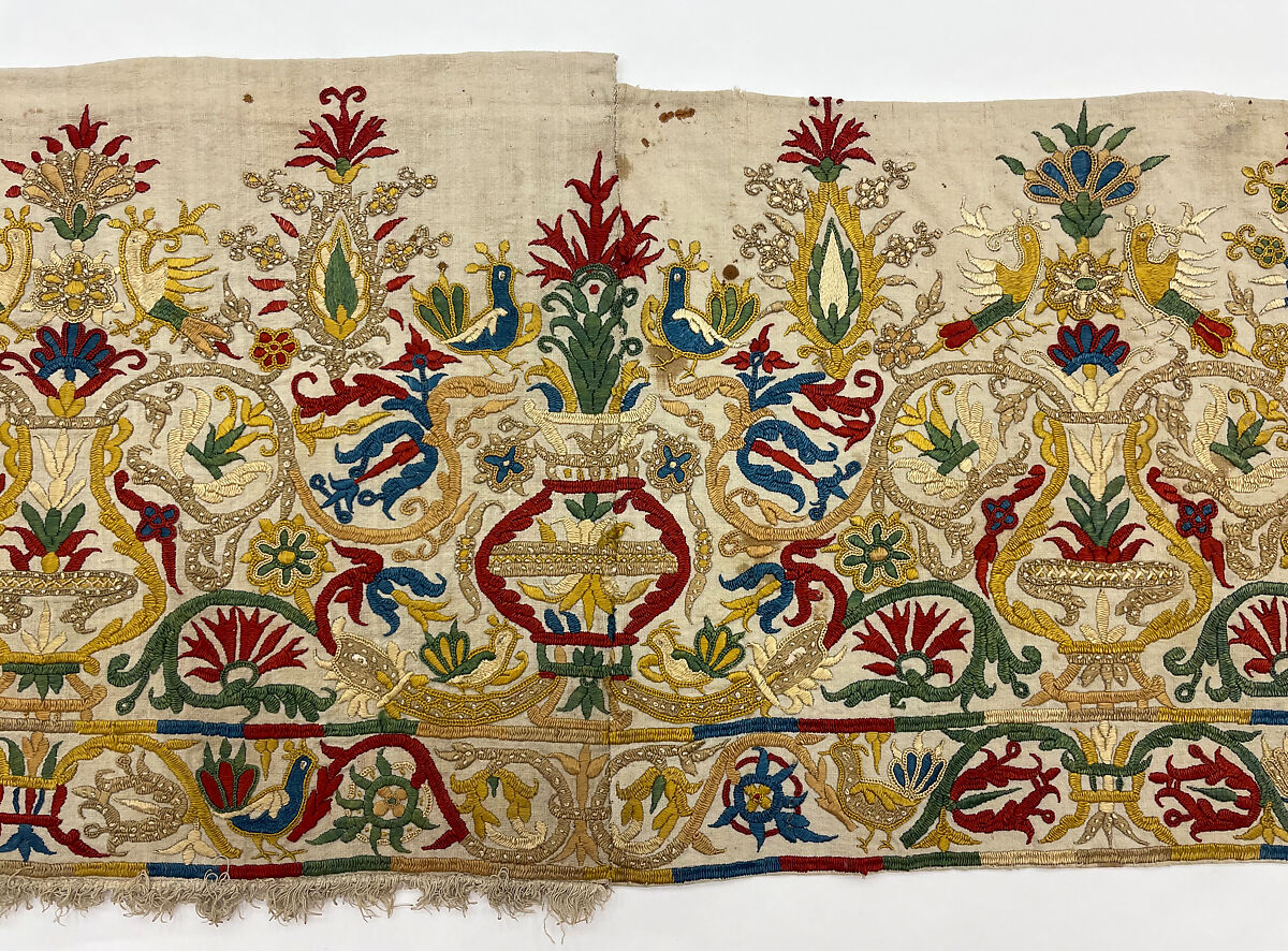 Dress border, Linen, Greek Islands, Crete