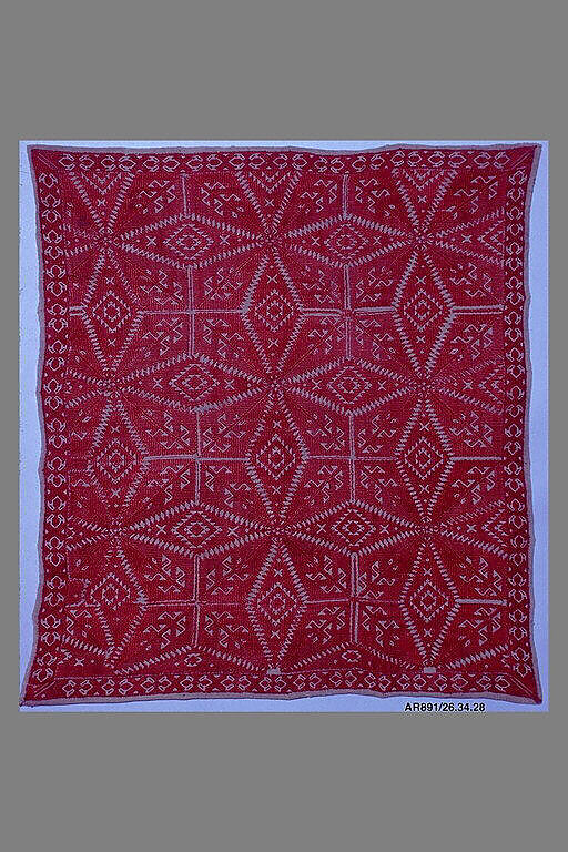 Square, Silk on linen, Greek Islands, Cyclades, Naxos 