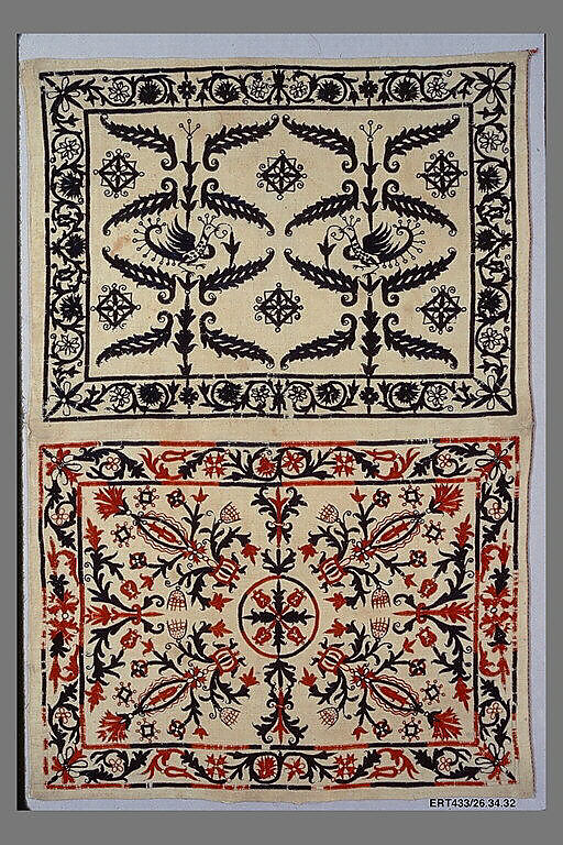 Pillowcase, Silk on linen, Greek Islands, Crete