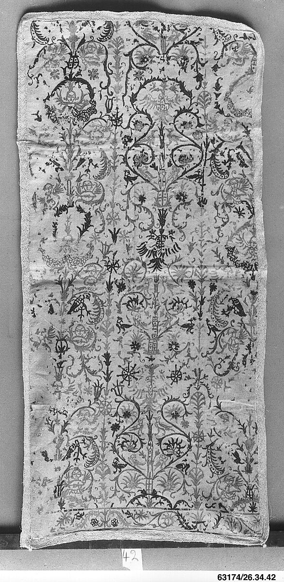 Panel, Silk on linen, Greek Islands, Crete 