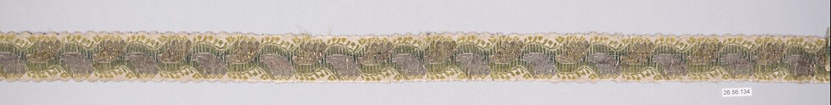 Ribbon, Silk and metal thread, Italian, Venice 