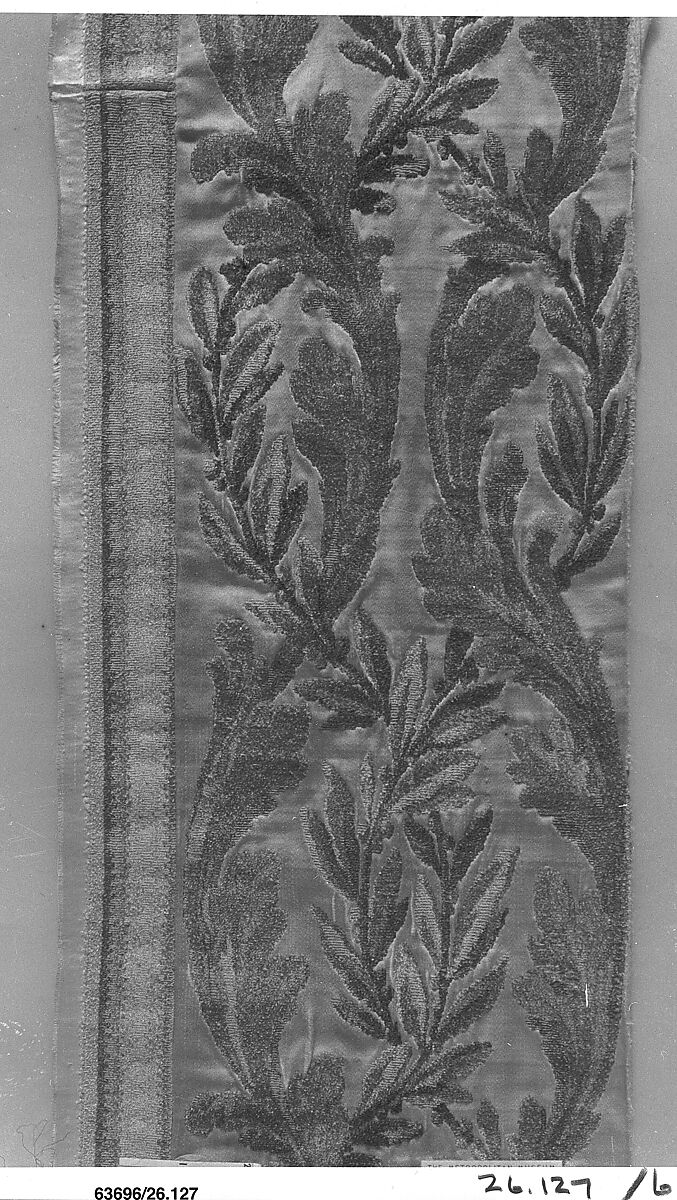 Border, Philippe de Lasalle (French, 1723–1804), Silk, French, Lyons 