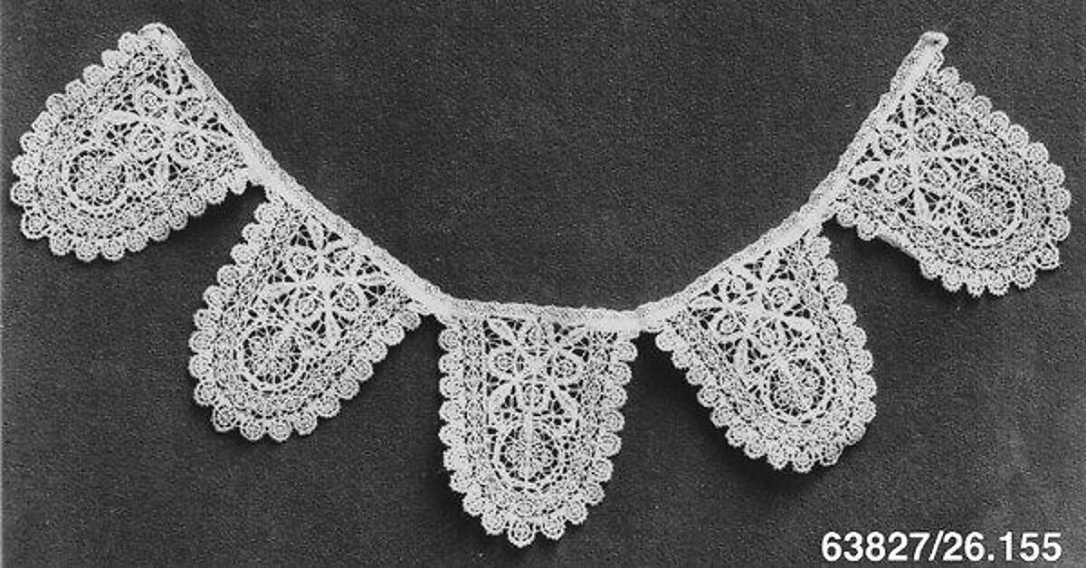 Collar, Bobbin lace, Italian, Genoa 