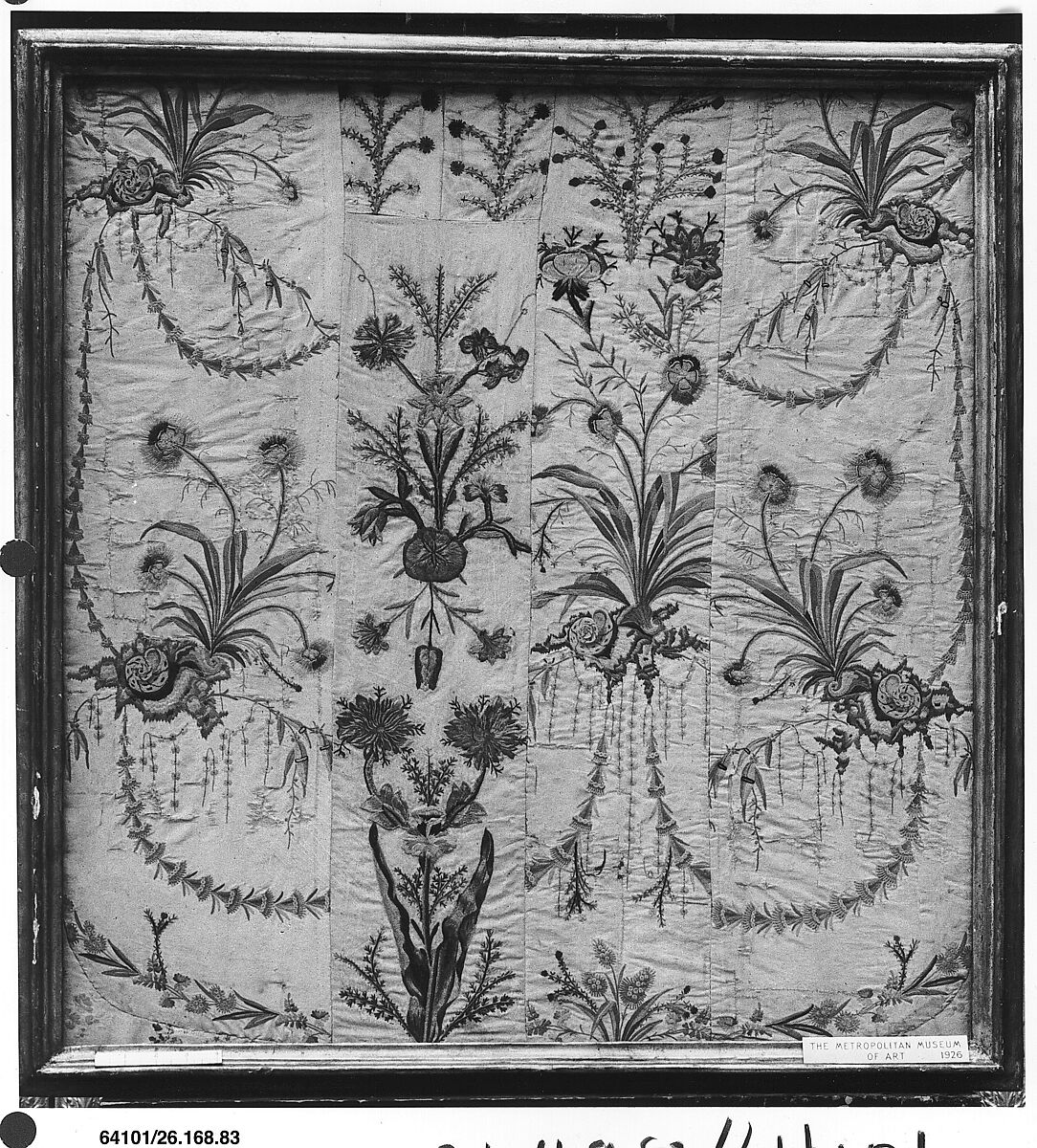 Panel, Silk on silk, French 