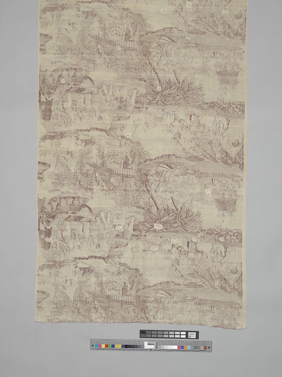 Traite des Nègres (The Slave Trade), Designed by Frédéric Etienne Joseph Feldtrappe (1786–1849), Cotton, roller printed, French, Alsace