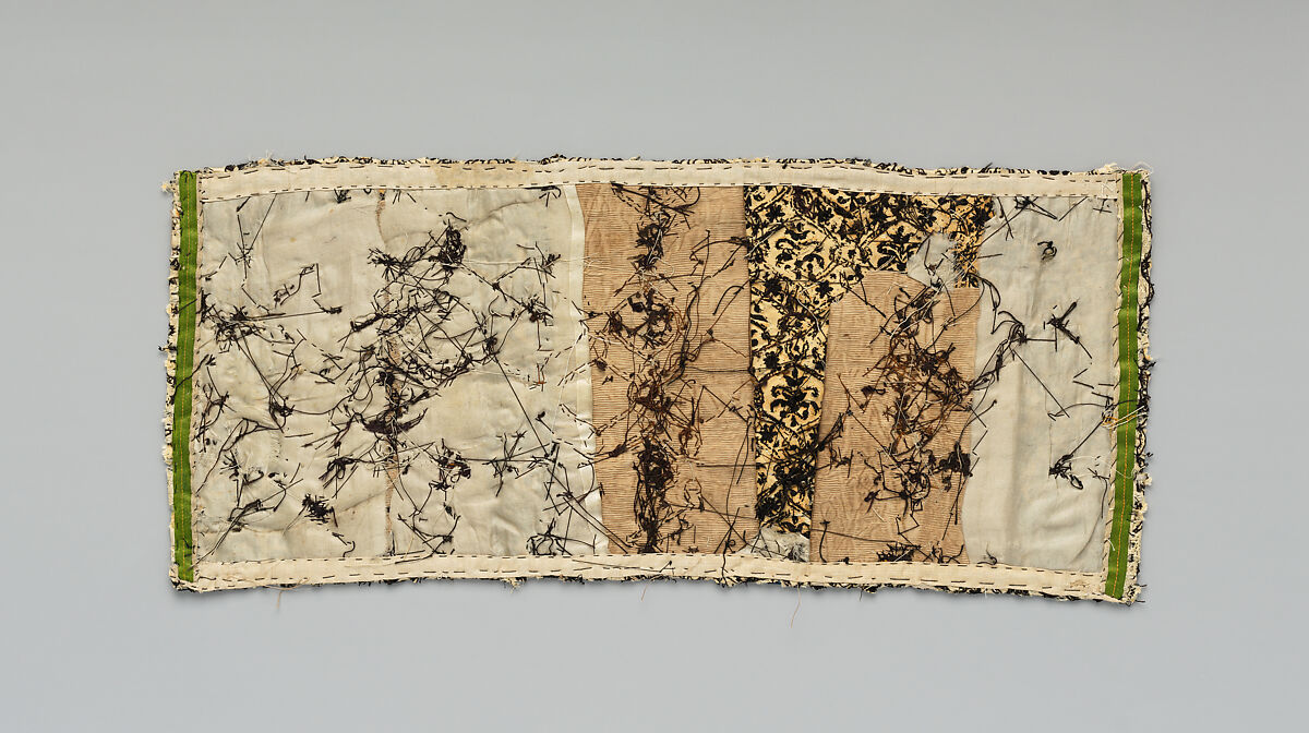 Piece, Silk on silk, British