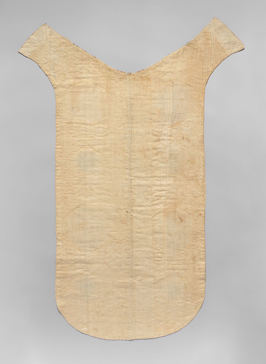 White and Polychrome Brocaded Damask, Silk, Italian, probably Venice