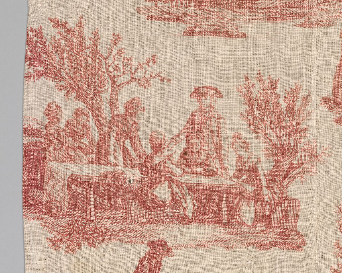 "Les Travaux de la Manufacture", Oberkampf Manufactory (French, active 1760–1843), Linen, French, Jouy-en-Josas