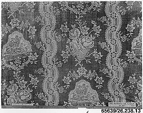 Floral print, Linen (?), French, possibly Rouen 
